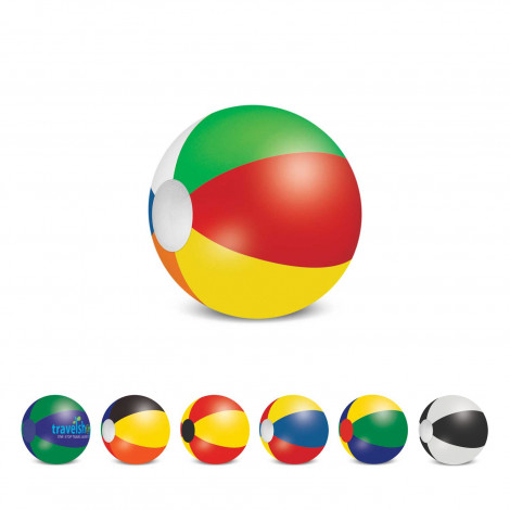 Red and Blue Stripes Fabric Beach Ball